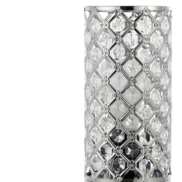 Lucie 9.5" Mid-Century Modern Iron/Acrylic LED Mini Uplight Table Lamp with USB Charging Port and Smart Bulb - JONATHAN Y